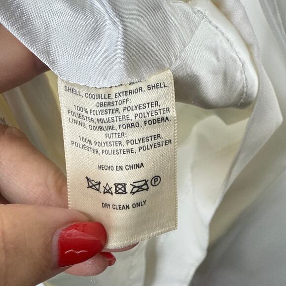 Jill Jill Stuart Mara Deep V Jumpsuit Off White Size 12 Anthropologie Open Back - Picture 12 of 13